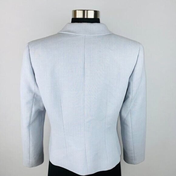 Lafayette 148 Jacket Blazer Bluish Gray Peaked Collar Job Career Work Office 6 * - Picture 5 of 10